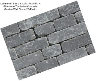 Lakeland I 8 in. L x 12 in. W x 4 in. H Bluestone Tumbeled Concrete Garden Wall Block (20-Pack)