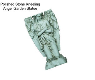 Polished Stone Kneeling Angel Garden Statue