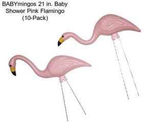 BABYmingos 21 in. Baby Shower Pink Flamingo (10-Pack)