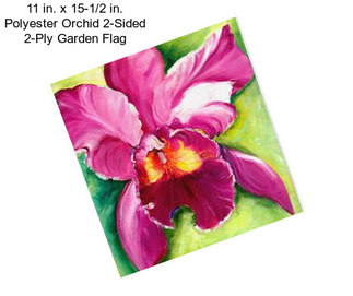 11 in. x 15-1/2 in. Polyester Orchid 2-Sided 2-Ply Garden Flag