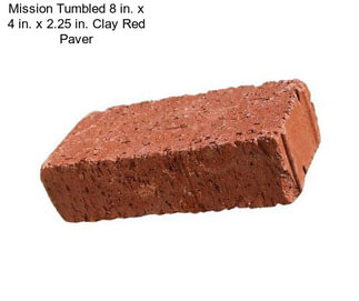 Mission Tumbled 8 in. x 4 in. x 2.25 in. Clay Red Paver