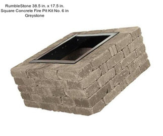 RumbleStone 38.5 in. x 17.5 in. Square Concrete Fire Pit Kit No. 6 in Greystone