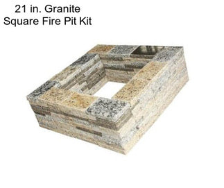 21 in. Granite Square Fire Pit Kit