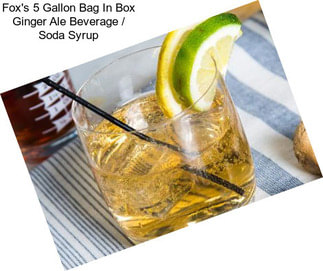 Fox\'s 5 Gallon Bag In Box Ginger Ale Beverage / Soda Syrup