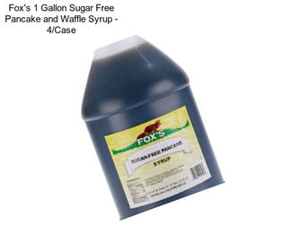 Fox\'s 1 Gallon Sugar Free Pancake and Waffle Syrup - 4/Case