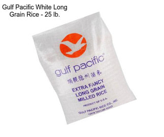 Gulf Pacific White Long Grain Rice - 25 lb.