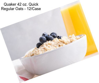 Quaker 42 oz. Quick Regular Oats - 12/Case