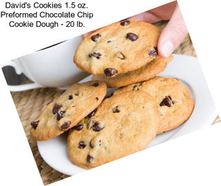 David\'s Cookies 1.5 oz. Preformed Chocolate Chip Cookie Dough - 20 lb.