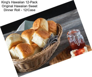 King\'s Hawaiian 12-Pack Original Hawaiian Sweet Dinner Roll - 12/Case