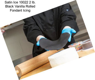 Satin Ice 10022 2 lb. Black Vanilla Rolled Fondant Icing