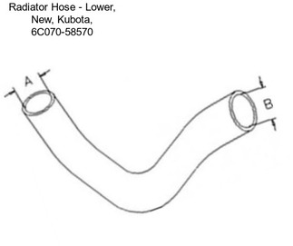 Radiator Hose - Lower, New, Kubota, 6C070-58570