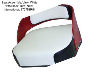 Seat Assembly, Vinly, White with Black Trim, New, International, 372753R91