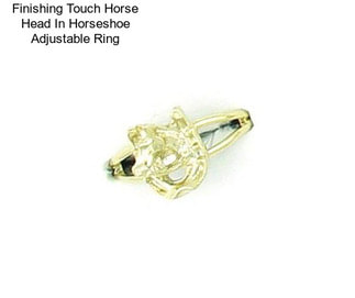 Finishing Touch Horse Head In Horseshoe Adjustable Ring