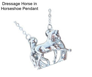 Dressage Horse in Horseshoe Pendant