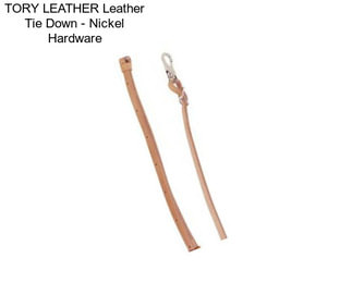 TORY LEATHER Leather Tie Down - Nickel Hardware