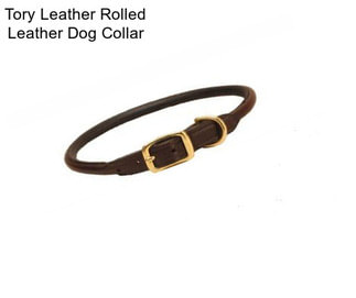 Tory Leather Rolled Leather Dog Collar
