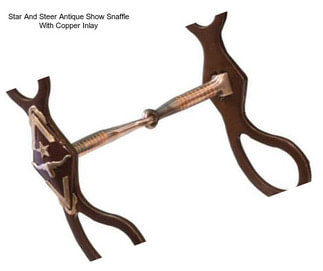 Star And Steer Antique Show Snaffle With Copper Inlay