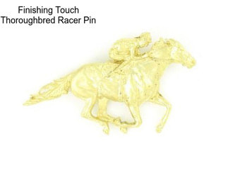 Finishing Touch Thoroughbred Racer Pin