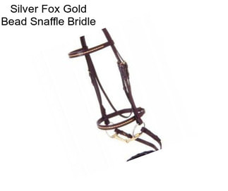 Silver Fox Gold Bead Snaffle Bridle
