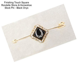 Finishing Touch Square Rondelle Stone & Horseshoe Stock Pin - Black Onyx