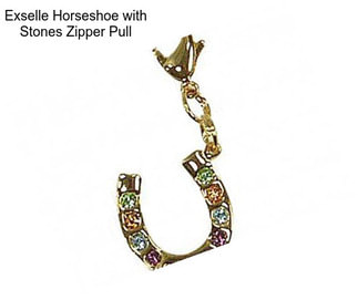 Exselle Horseshoe with Stones Zipper Pull