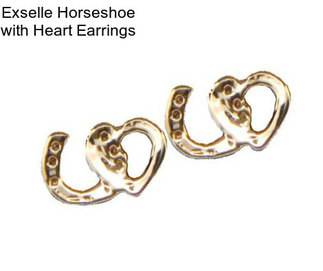 Exselle Horseshoe with Heart Earrings