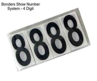 Bonders Show Number System - 4 Digit
