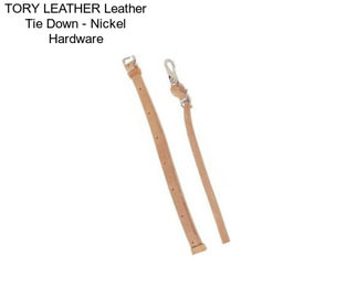 TORY LEATHER Leather Tie Down - Nickel Hardware