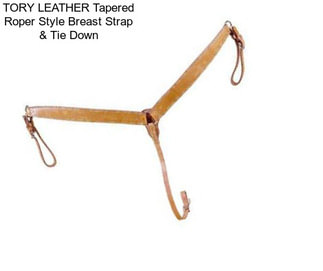 TORY LEATHER Tapered Roper Style Breast Strap & Tie Down