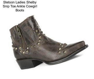 Stetson Ladies Shelby Snip Toe Ankle Cowgirl Boots