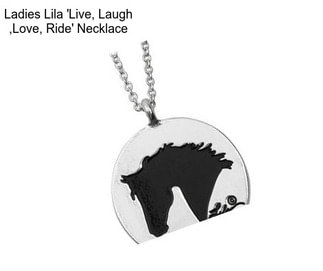 Ladies Lila \'Live, Laugh ,Love, Ride\' Necklace