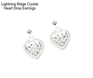 Lightning Ridge Crystal Heart Drop Earrings