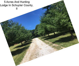 5 Acres And Hunting Lodge In Schuyler County, Il