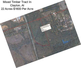 Mixed Timber Tract In Clayton, Al 22 Acres-$1600 Per Acre