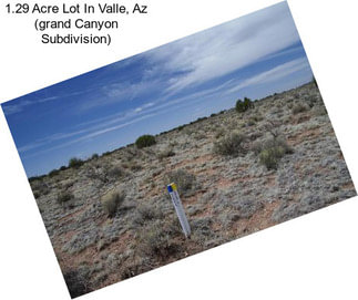 1.29 Acre Lot In Valle, Az (grand Canyon Subdivision)
