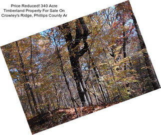 Price Reduced! 340 Acre Timberland Property For Sale On Crowley\'s Ridge, Phillips County Ar
