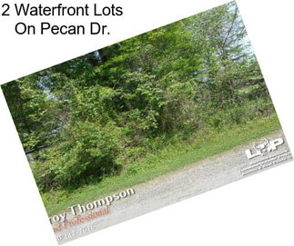 2 Waterfront Lots On Pecan Dr.