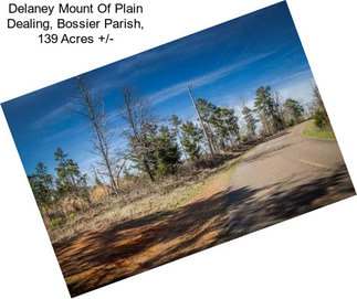 Delaney Mount Of Plain Dealing, Bossier Parish, 139 Acres +/-