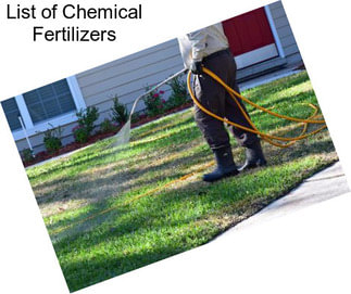 List of Chemical Fertilizers