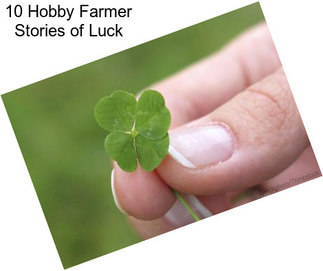 10 Hobby Farmer Stories of Luck