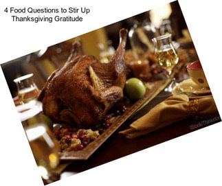 4 Food Questions to Stir Up Thanksgiving Gratitude