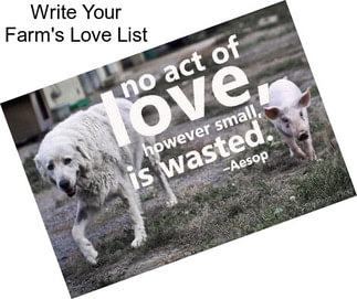 Write Your Farm\'s Love List