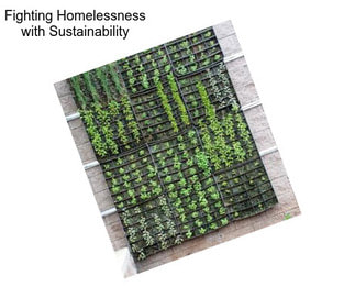 Fighting Homelessness with Sustainability