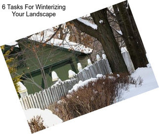 6 Tasks For Winterizing Your Landscape