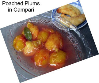 Poached Plums in Campari