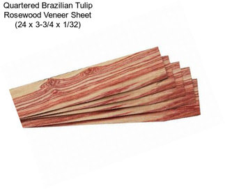 Quartered Brazilian Tulip Rosewood Veneer Sheet (24\