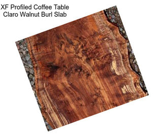 XF Profiled Coffee Table Claro Walnut Burl Slab