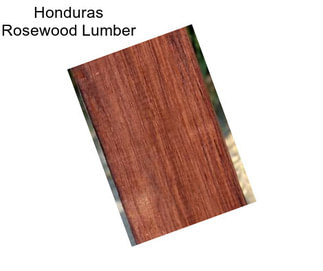 Honduras Rosewood Lumber