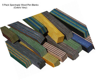 5 Pack Spectraply Wood Pen Blanks (Colors Vary)