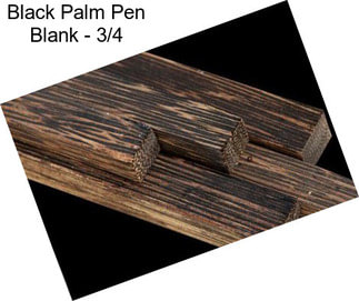 Black Palm Pen Blank - 3/4\